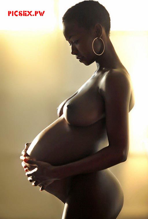 very beautiful pregnant black woman